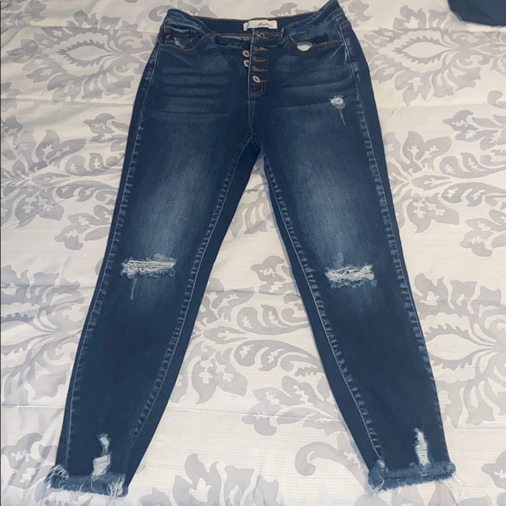 High waisted button KanCan jeans.